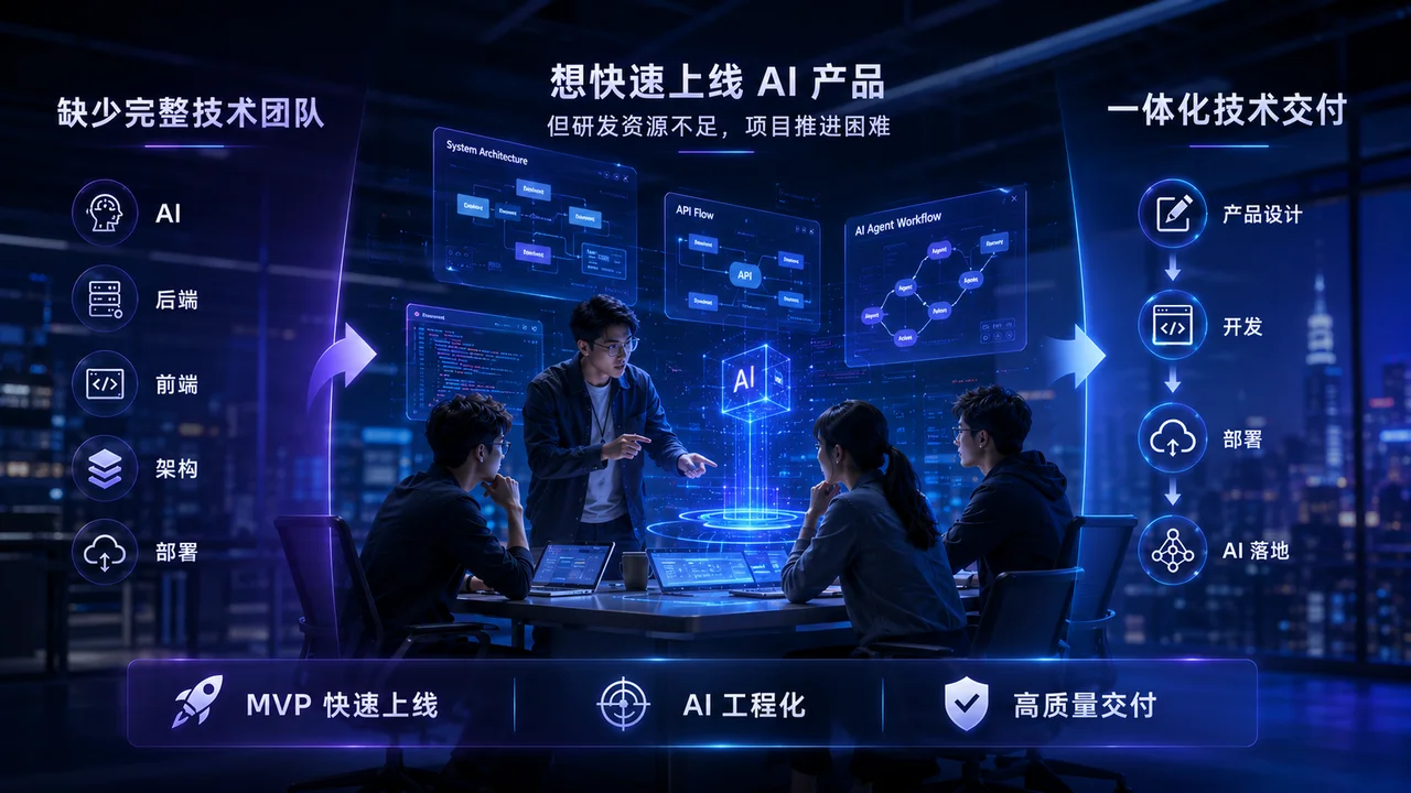 想做 AI 产品，但缺少完整技术团队